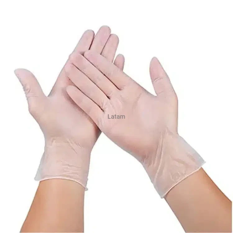 GUANTES VINILO DESCARTABLE TRANSPARENTE L